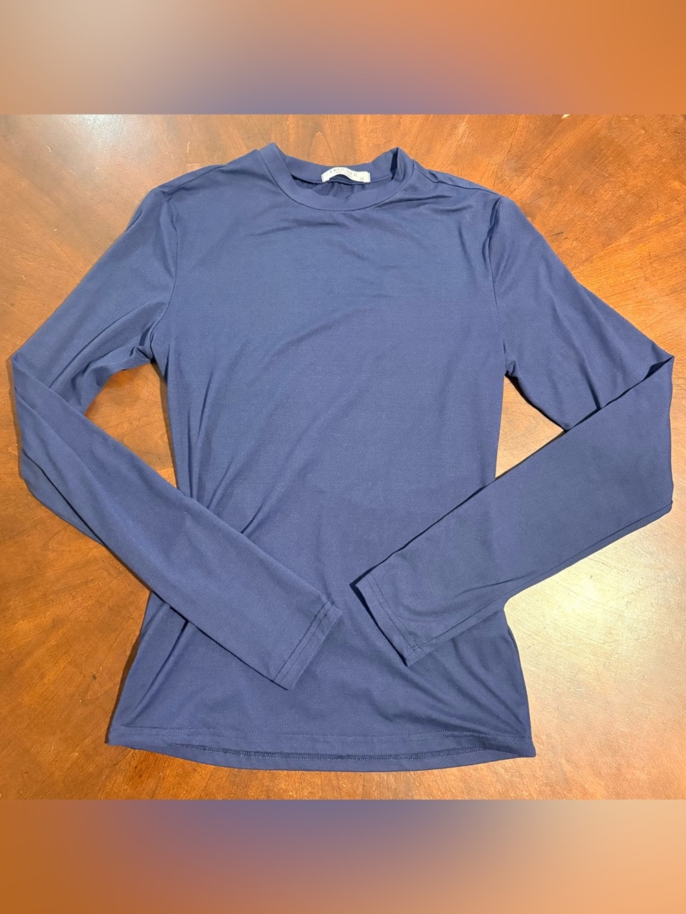 Ekouaer Women Blue Super Soft Polyester Blend Long Sleeve T-Shirt X Small Fitted